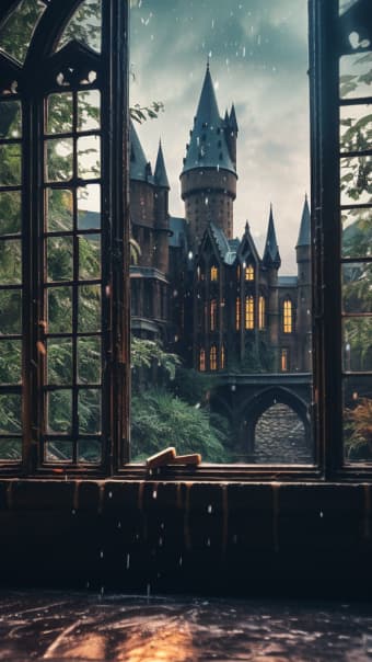 Rainy day at Hogwarts